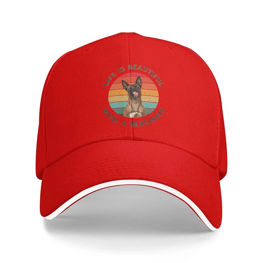 aLife is Better with a Belgian Malinois Sun Baseball Cap Summer Female Male Hats Breathable Casual Hunting Camping Baseball Caps