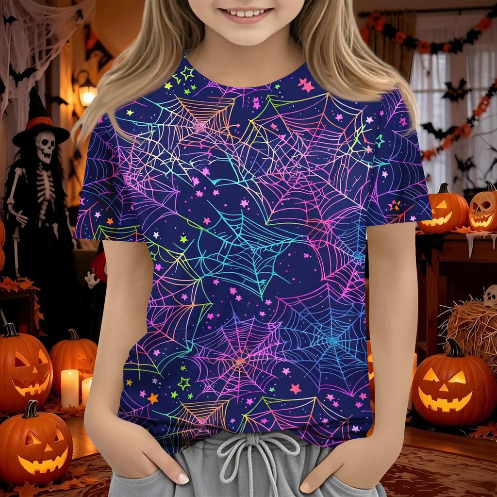 Kids Halloween Short Sleeve T-Shirt for Boys and Girls