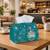 1pc Retro Mid Century Animal Tissue Box - Multi-functional Napkin Dispenser, Two Sizes Available Made of Durable Polyester, Decorated with Pink Cat At