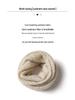 Unisex Solid Color Cashmere Wool Neck Warmer - Autumn/Winter Knitted Scarf for Students & Adults