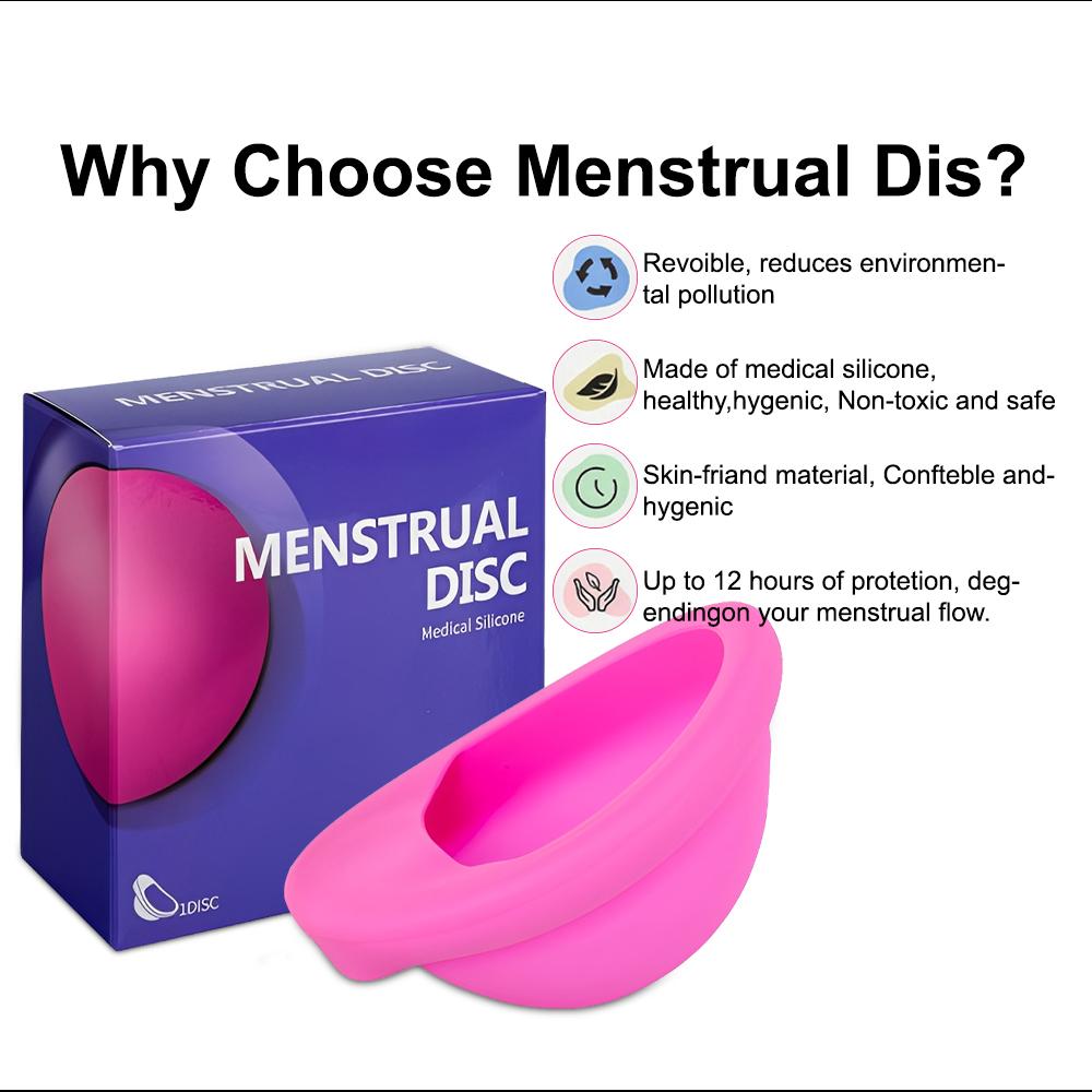 Menstrual Cup Menstrual Disc Reusable Period Cup Made for Comfortable Leak-Free Protection Up to 12 Hours