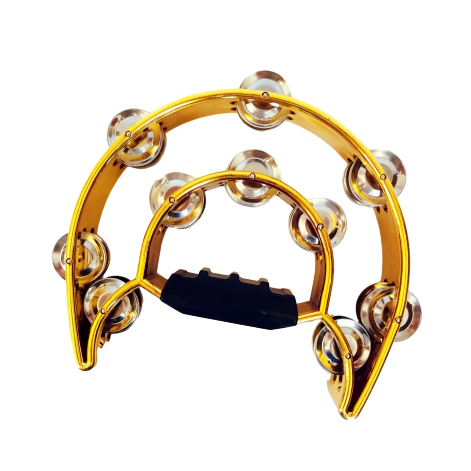 

Cymbal Hi Hat Tambourine Metal Shaker Hand Held Percussion Accessories for Creative Drum Kits Enthusiasts KTV Kids Adults золотой