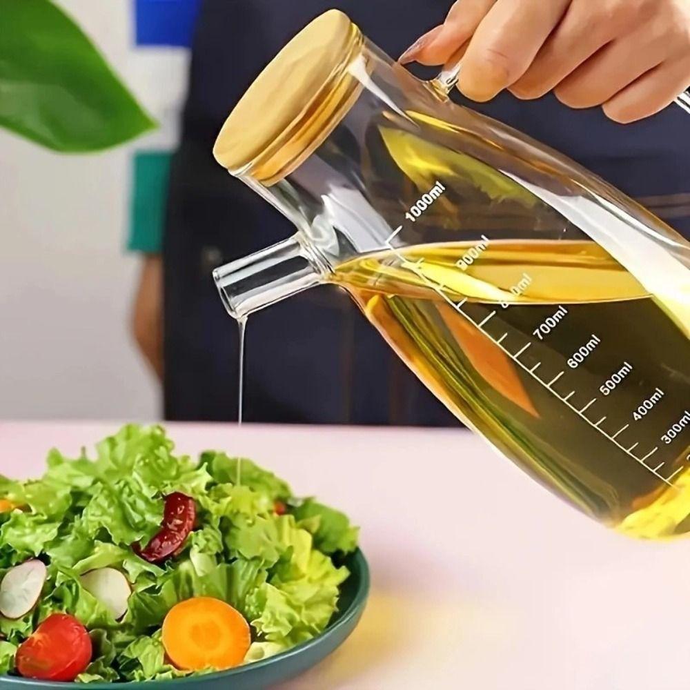 Leak-Proof Glass Oil Pot Food-grade Seasoning Bottle Durable Oil Dispenser Bottle  Household