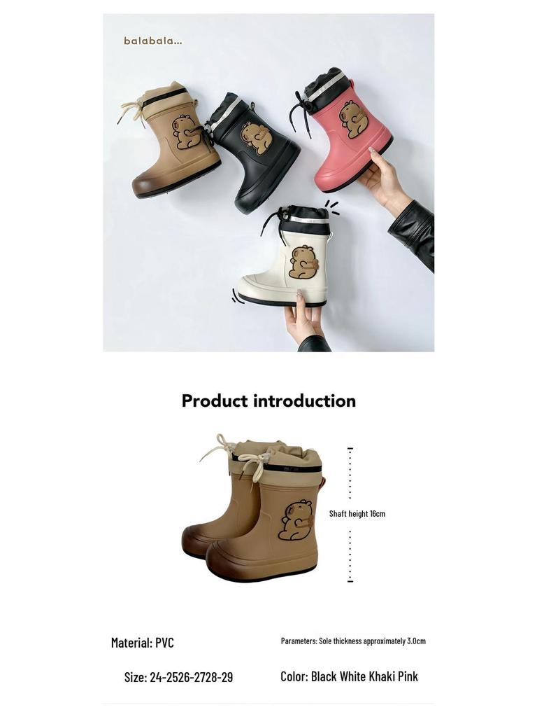 Women's Capybara Rain Boots: Cute, Waterproof, Non-Slip Rubber Ankle Boots for Students and Adults.