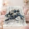 Popular Group A-ATEEZS Throw Summer Flannel Throw Blanket Soft Antistatic Washable KidFriendly Couch Bed
