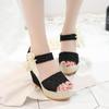 INS Spitze Freizeit Frauen Keile Mit Hohen Absätzen Frauen Schuhe Sommer Sandalen Partei Plattform High Heels Schuhe Frau