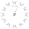 Grande Horloge Murale Autocollante Forme Papillon Innovation DIY Art Moderne Décoration Salon Argent