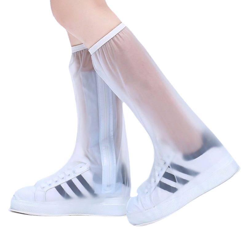 Unisex Non-Slip High-Top Waterproof Shoe Covers - Wear-Resistant, Splash-Proof, Ideal for Adults and Kids in Rainy Outdoor Conditions.