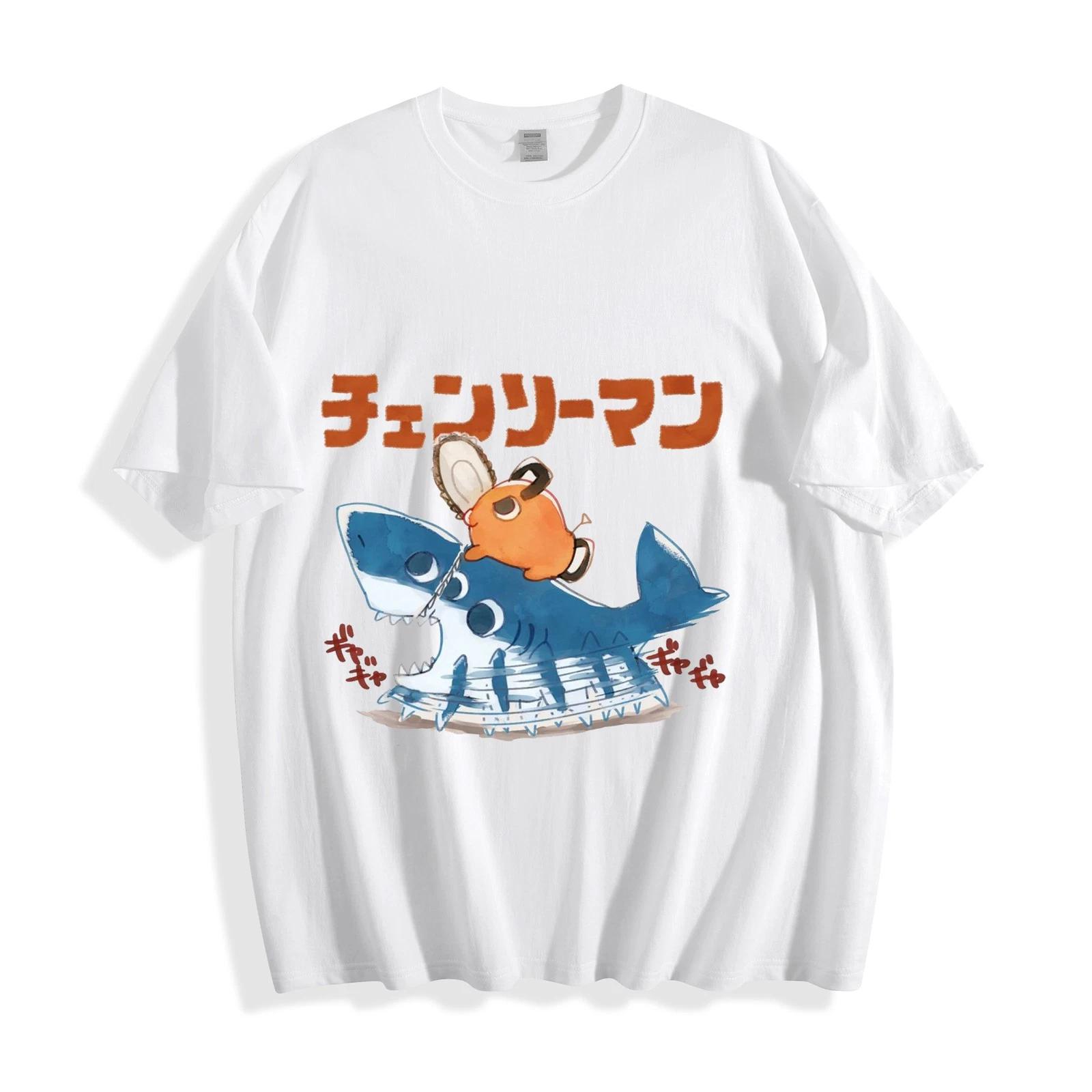 

Chainsaw Shark Rider T-Shirt - Beam Parody Chenriiman Design Unisex Tee S