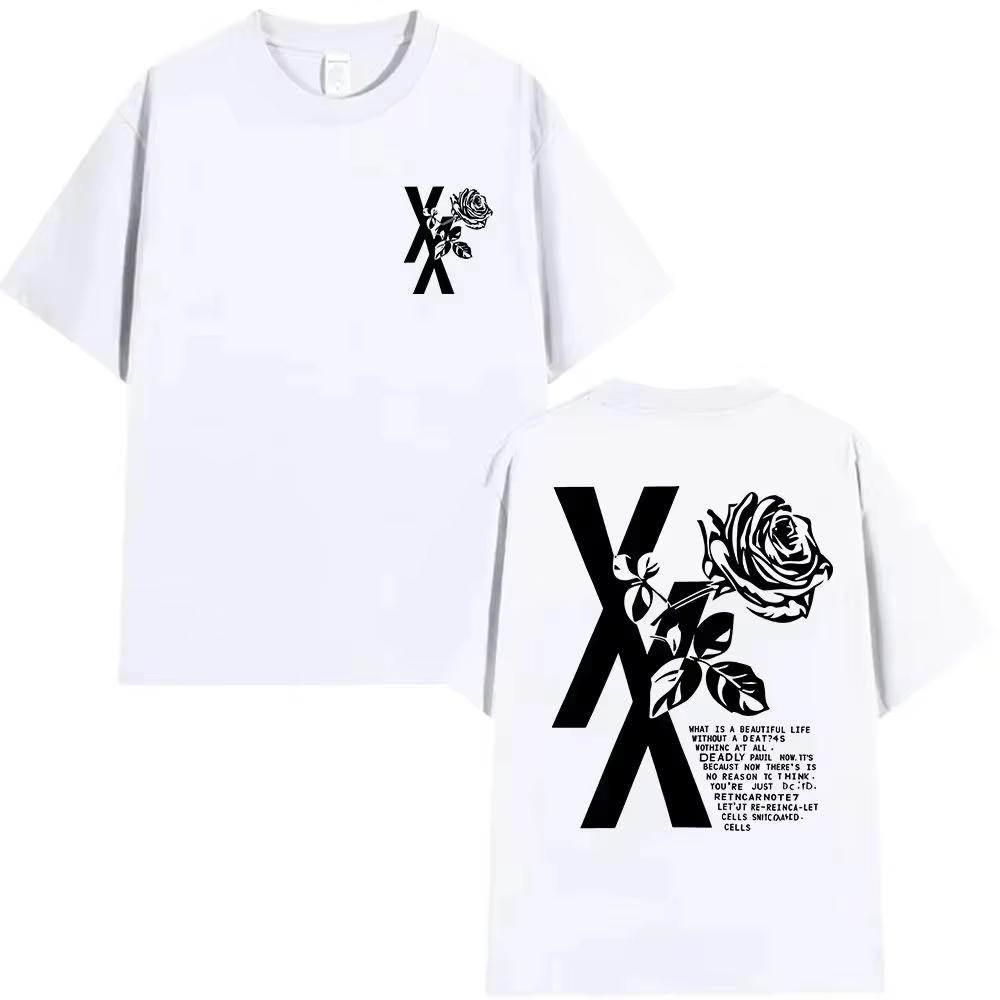 Hip Hop Clothing Rapper Mgk Lost Tour 2026 Summer Print T Shirt Casual Fashion Short Sleeve Top Cotton Loose Tshirt Unisex