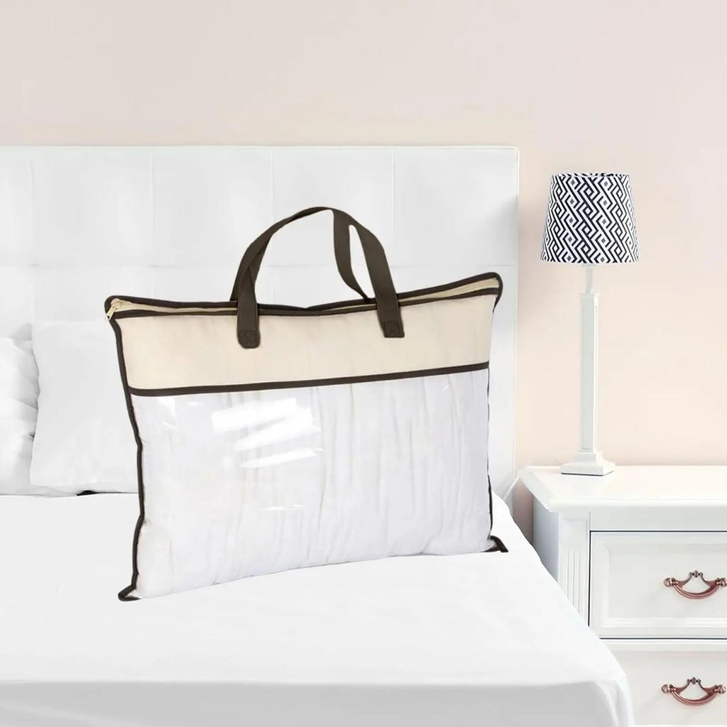 40x55cm Nonwoven Zippered Pillow Storage Bag With Handles Dustproof Organizers For Bedding Clothes Travel