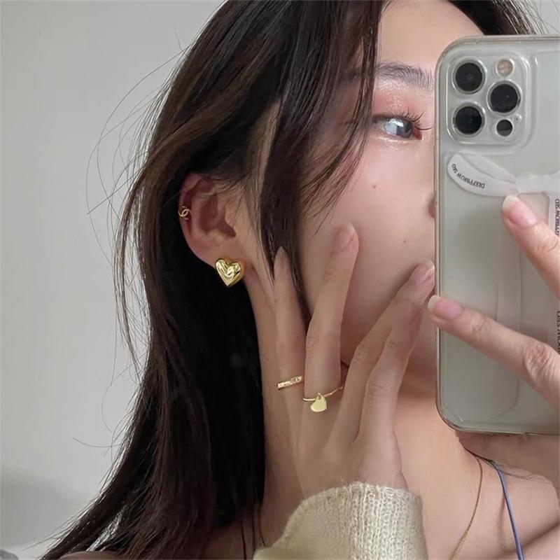 New Fashion Temperament  Love Stud Earrings  for Women Girl Gift Jewelry Wholesale