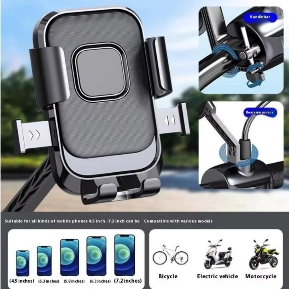 Shockproof Bike Phone Holder 360° Rotatable Navigation Bracket Handlebar Stand Outdoor Riding