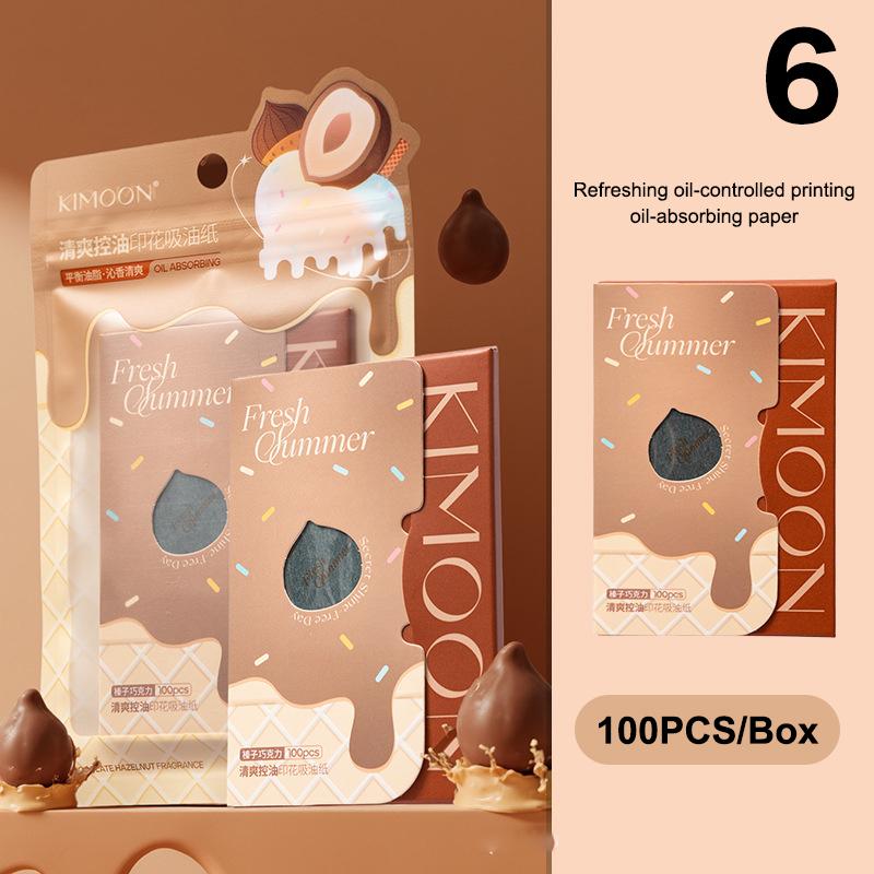 

100 листов матирующей бумаги для лица, портативные матирующие салфетки для лица, очищающее средство для лица, контроль жирности, маслопоглощающие инструменты для очищения лица