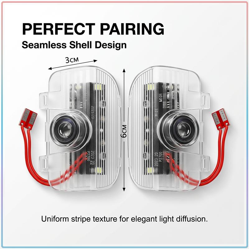 2Pcs Car Door LED Shadow Projector Wireless Welcome Logo Lamp Styling For Honda Civic Odyssey Vezel Accord Pilot Fit XRV CRV HRV Dio