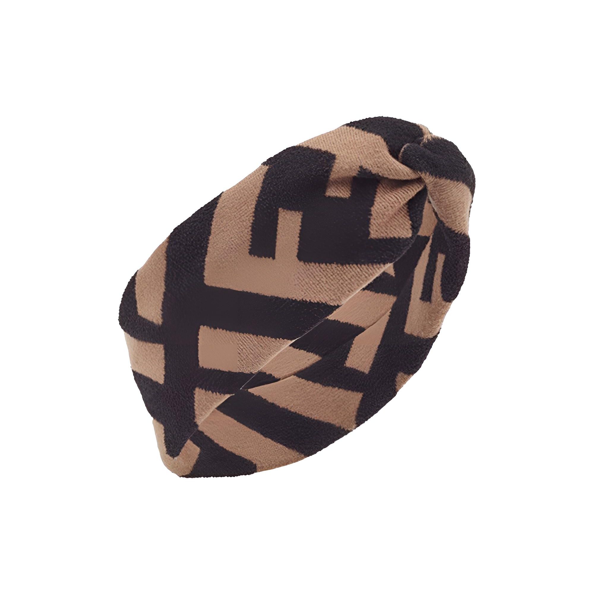 

Fendi FF Classic Pattern Color Block Wool Blend Headband Women Accessories Brown FXT010A2OJF0QB8 Brown