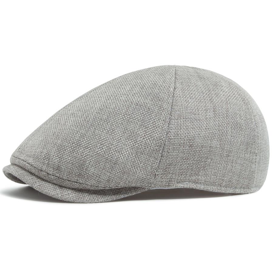 New Summer Linen Beret Men Sun Visor Flat Hat Women Fashion Berets Breathable Newsboy Cap Luxury Vintage Caps Unisex