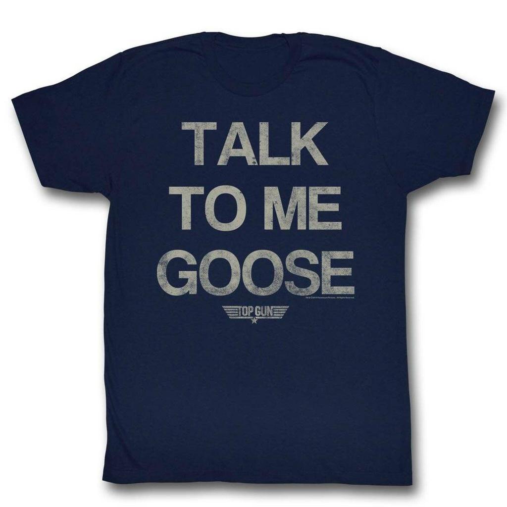 Top Gun Talk Goose Navy Adult T-Shirt