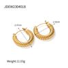 Youthway Fashionable Stainless Steel Hoop Earrings 18K PVD Gold Plated C-Shaped Minimalist Jewelry For Women 2025