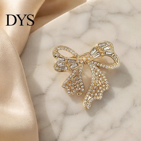 Women Jewelry Sparkling Rhinestone Bow Brooch, Mini Bowknot Shaped Lapel Decorative Clothing Accessories Pin, Accessory for Girls Pin
