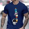 2024 Men's T-shirt Short Sleeve Tees Male Loose T-shirt Space Astronaut Men's Tops New Brand Men's T-shirt Camisetas De Hombre