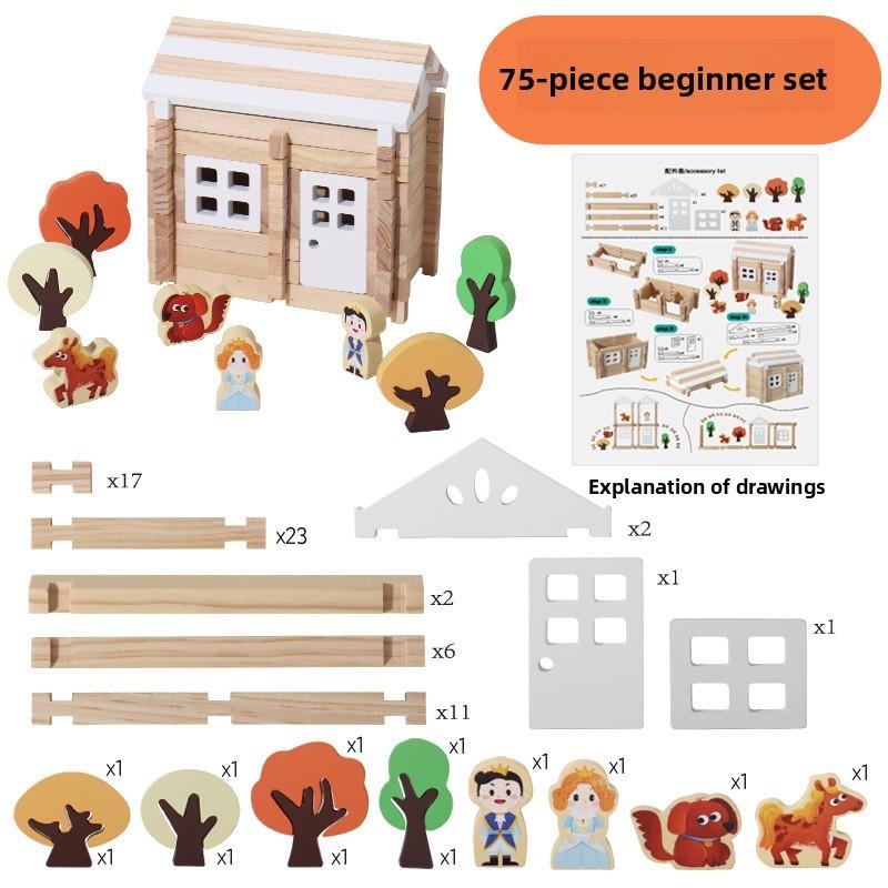 

Scene Of The Small House Construction Toy With Stacking Construction For Living Room Decor 75Pcs