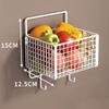 Large Capacity Wall Mounted Storage Basket Iron Hanging Wall Basket Wall Basket  Kitchen Use
