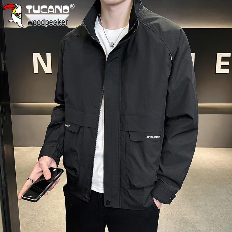 TUCANO Men's Casual Windproof Stand-Up Collar Jacket
