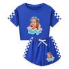 5530 Kids Girls Nastya Print Short Sleeves T-Shirt Shorts Pants Sport Clothes Set