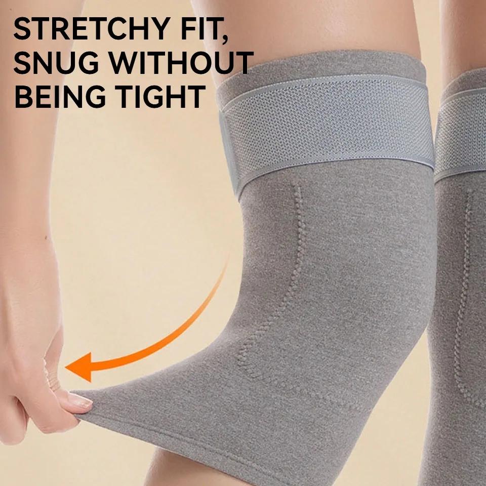 1 Pair Elbow Knee Pads Keep Warm During Exercise Derong Fever Prevent Joint Sprains Tendon Sheath Protective Gear Strap Design