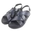Pristine Sandals Hercules Black Navy Leather Mens 44 Used