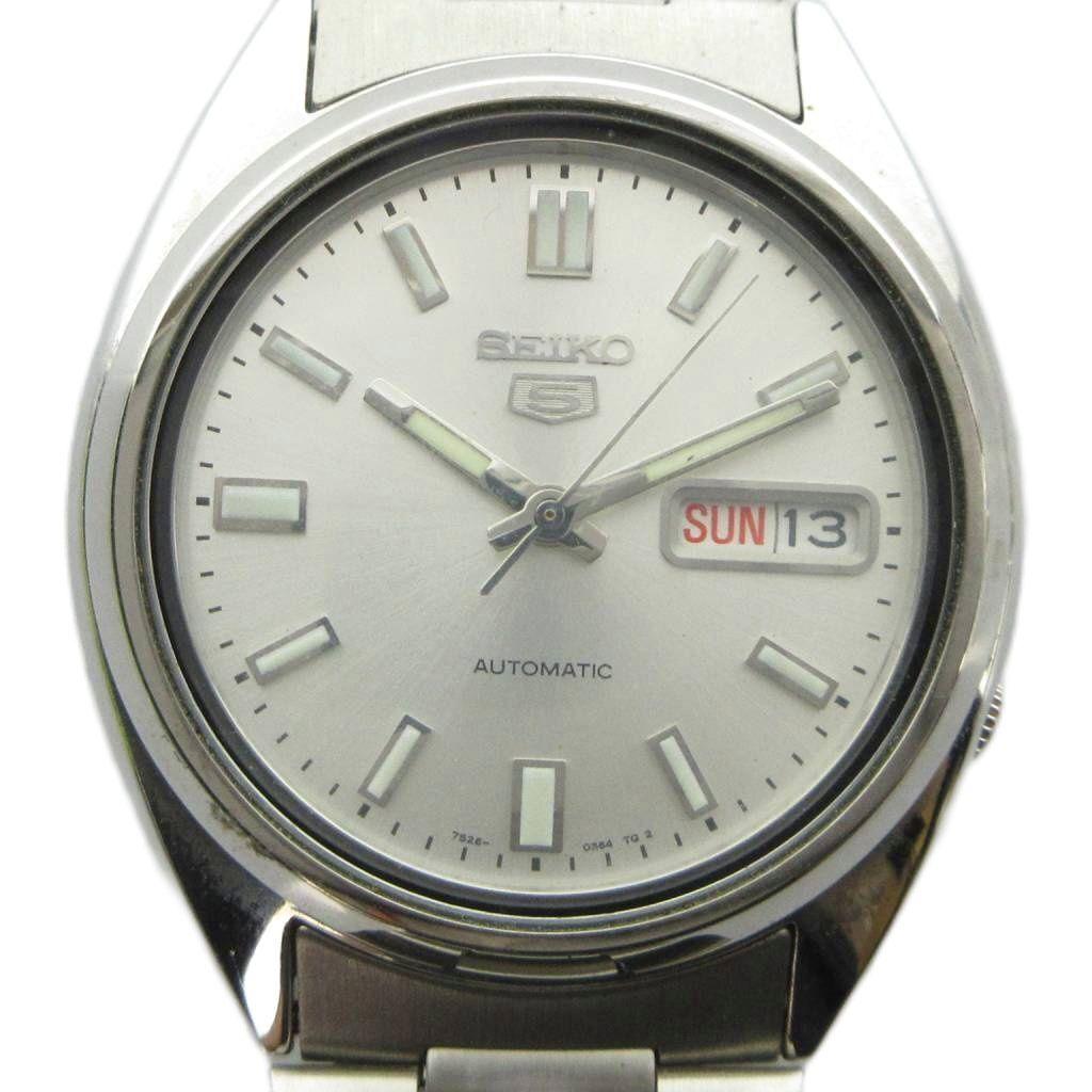 SEIKO Five 5 Automatic Watch with Calendar and Silver Color 7S26-0480 Date, GY18/ MQ Men's