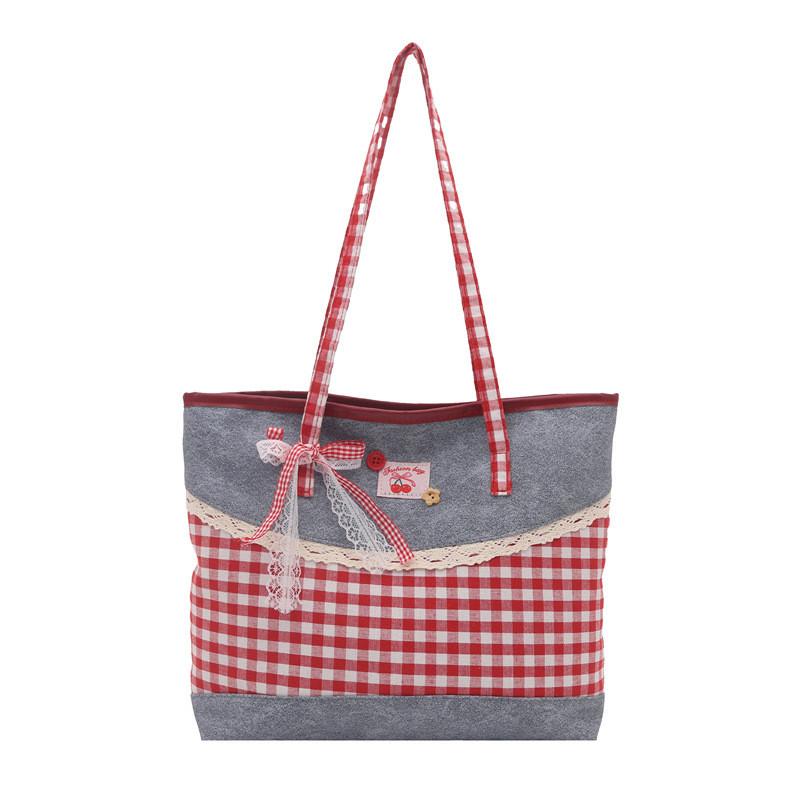 Denim Bag With Contrast Color Design For Daily Use And Students