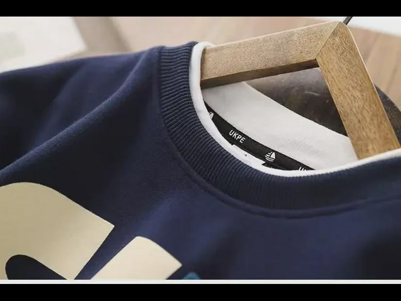 2024 Boys' Spring Trendy Two-Piece Sweatshirt with Letter Print