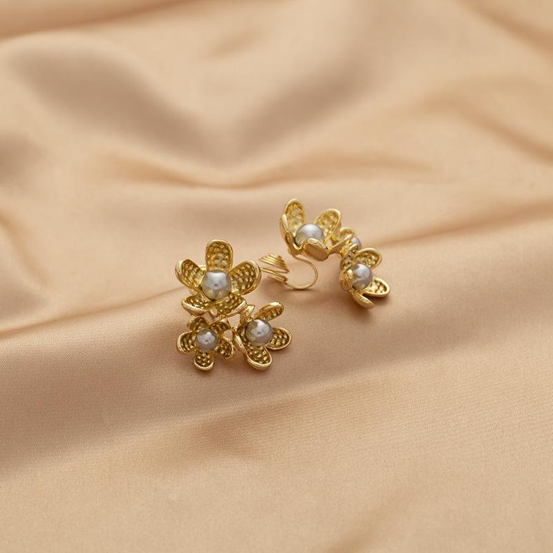 

Преувеличенные Ретро Крупный Цветок Элегантные Новые Клипсы для Ушей с Москитной Спиралью для Женщин