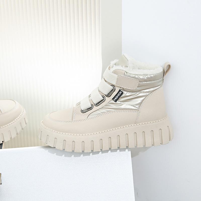 ZY12258 Schneestiefel mit dicker Sohle Damen neue Winter Samt Nordost Baumwollschuhe wasserdicht und rutschfest Baumwollstiefel