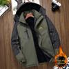 Men's Windproof Waterproof Down Jacket - Velvet-Lined and Insulated Cotton Winter Coat for Cold Protection.