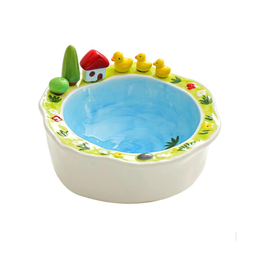 Ceramic Salad Plate Cartoon Fruit Storage Tray Cute Fruit Plate  Living Room