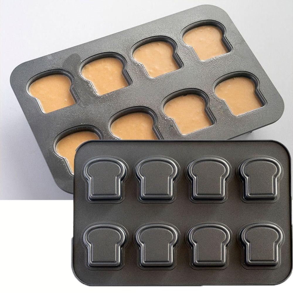 Carbon Steel Madeleine Cake Baking Pan 6/8 Cavity Dessert Baking Tray Bread Baking Mold Bakery