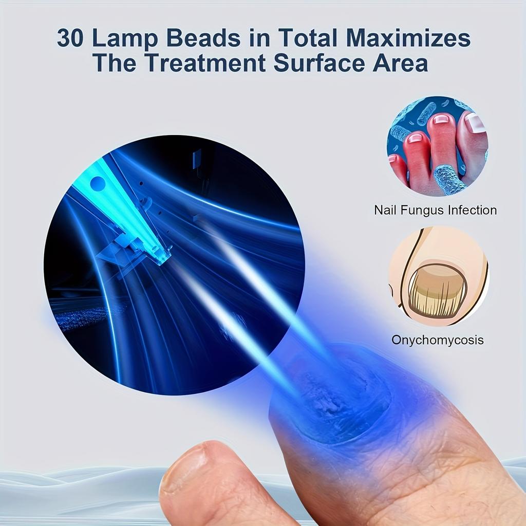 Laser neglesterilisator, 2 ganger rask muggfjerning og reparasjon, spesielt for negler med flere tær, sammenleggbart muggrengjøringsutstyr