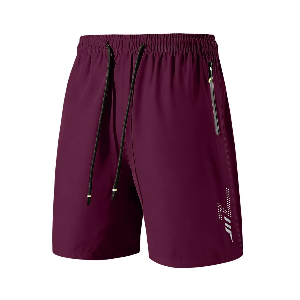 Men’s Lightweight Athletic Shorts with Elastic Waistband Drawstring and Zipper Pocket for Sports Workout Running Training