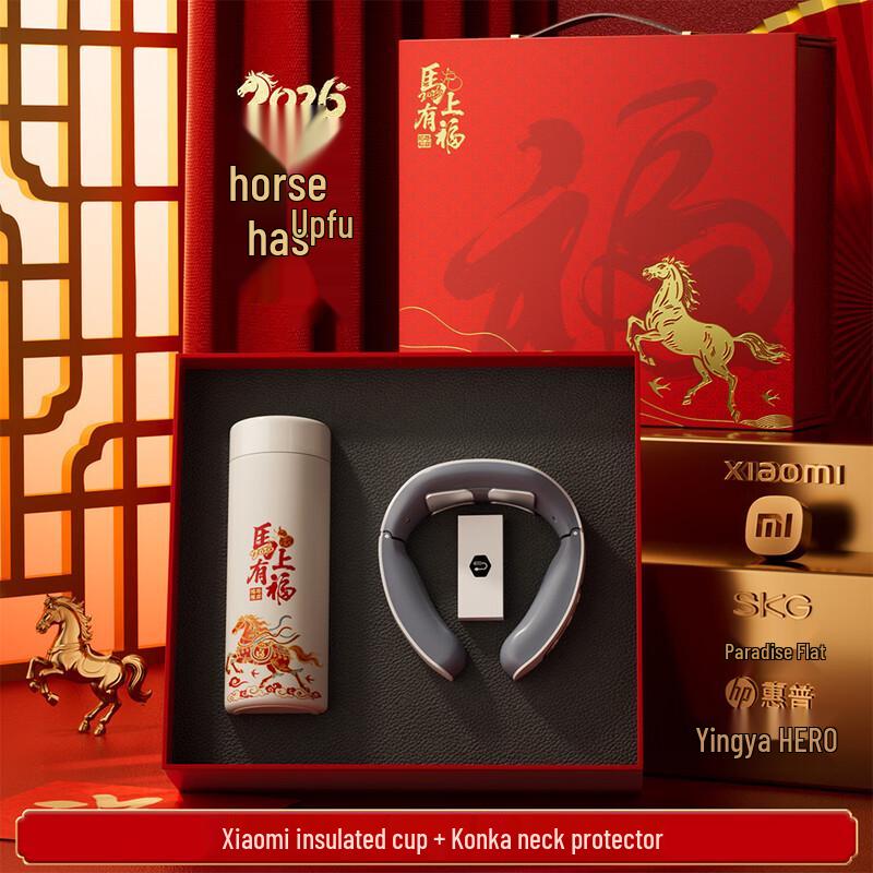 Aland Huijia A1 Thermos Cup & Neck Massager Gift Set