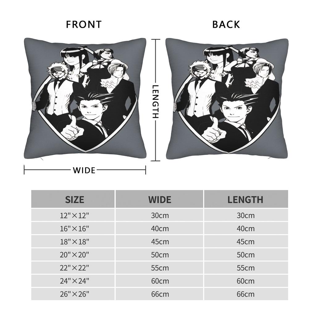 Pillow Case Ace Attorney Custom Pillow Cover For Sofa Couch Bed Living Room Funny Pillowcases