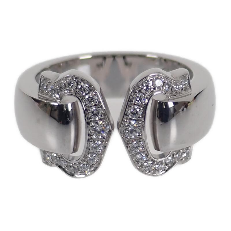 CARTIER  B4071047 #7(JP Size) ring K18 white gold/diamond Women