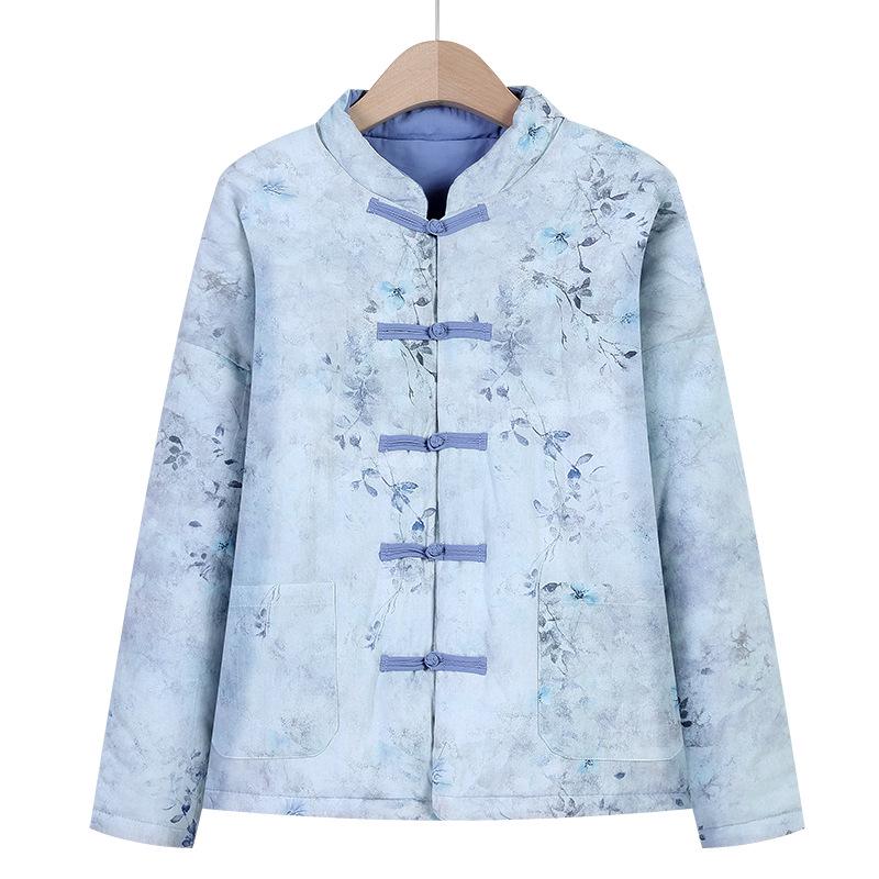 Women's Winter Thickened Warm Cotton Padded Jacket - Chinese Style Loose Outerwear for Middle-Aged and Elderly