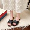 Fashion 2025 Summer Flat Slippers for Women Household Non-slip Women's Shoes Low Heels Sandals Fashion Soft Indoor Slippers Women