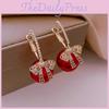 Korean Fashion Butterfly Pearl Hoop Earrings For Women With Electroplated Alloy