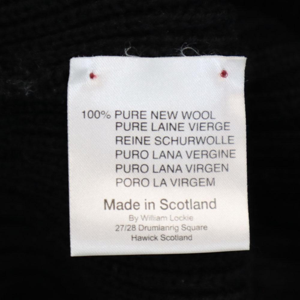 WILLIAM LOCKIE Old Scottish Wool Long Sleeve Elbow Patch Sweater 36 Knit Men's Used