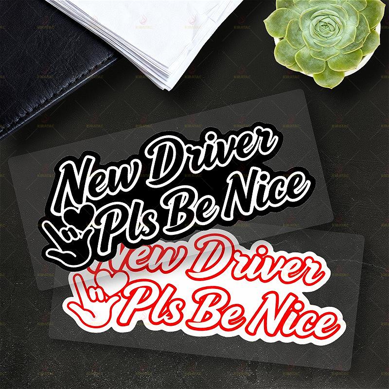 1pc Original New Driver Pls Be Nice Motorcycle Sticker for Motorcycle Tailbox Fairing Car Window Scooter Waterproof Vinyl Decals