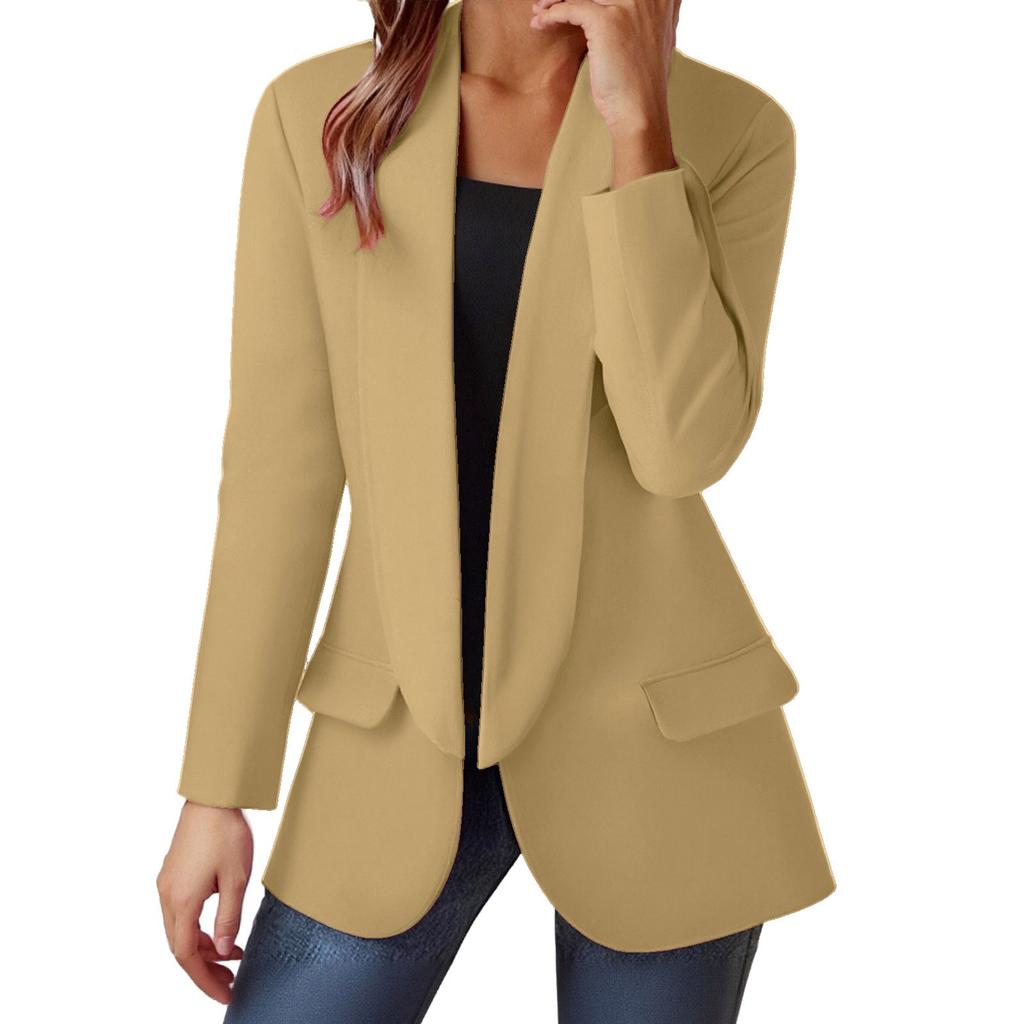 Women's  Fashion  Long Sleeve Open Front  Business Casual Cardigan, Fashion Jacket,